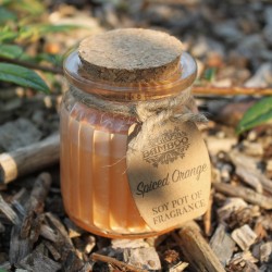 Candela di cera di soia in vaso - Arancia speziata  - 12