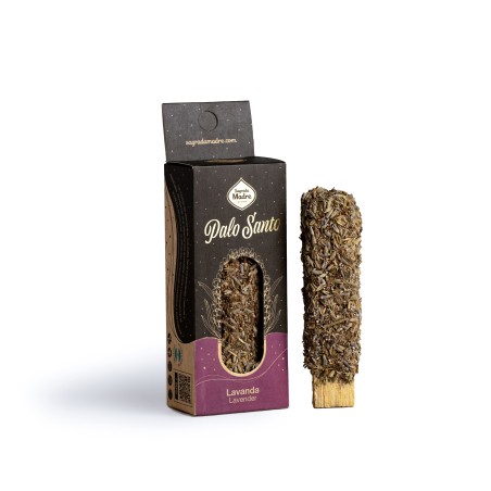 Bâton de Sagrada Madre Lavande Palo Santo - Bâton d’Encens - Palo Santo Pérou, Rose, Lavande, Cèdre, Orange, Eucalyptus et Lauri