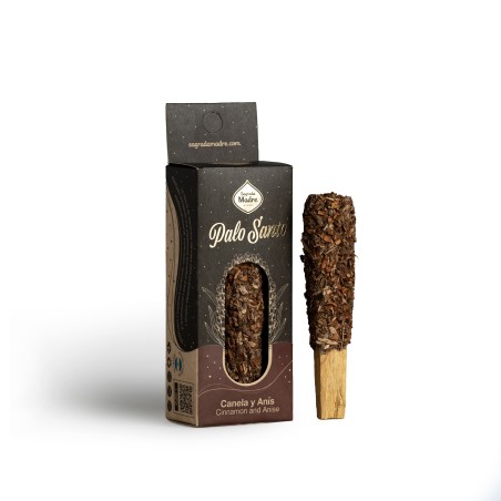 Stick Palo Santo Anís i Canela Sagrada Madre - Incienso Stick - Palo Santo Perú, Rosa, Lavanda, Cedro, Naranja, Eucalipto