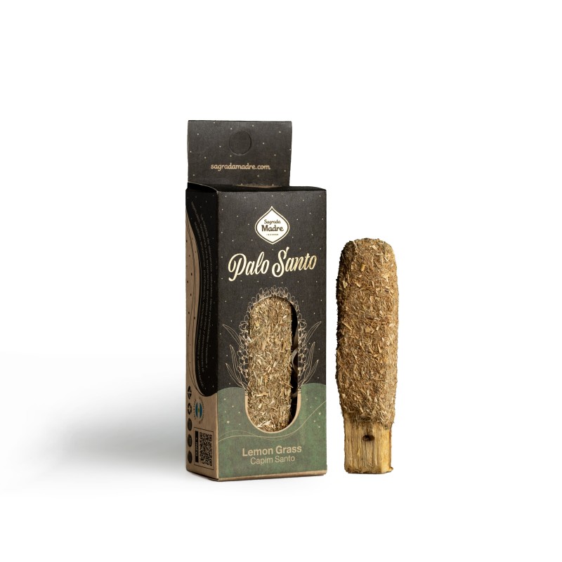 Palo Santo Stick Lemon Grass Sagrada Madre - Baton de tămâie - Palo Santo Peru, roz, lavandă, cedru, portocalie, eucalipt-STICK PALO SANTO SAGRADA MADRE-HOSTENATURA