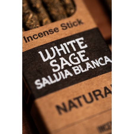 Incenso Naturale Salvia Bianca Santa Madre Connection - Sahumerio 8 bastoncini spessi Biologico