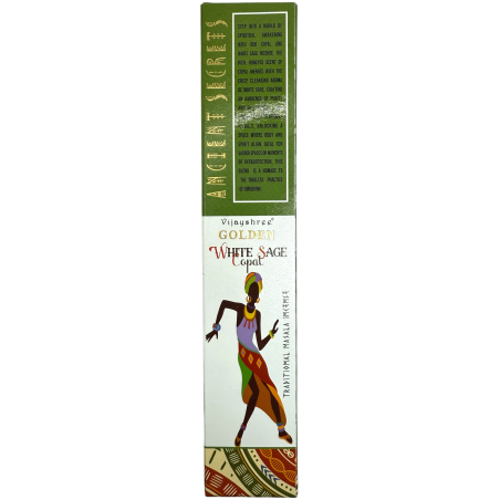 Incenso Copal Dourado e Sálvia Branca Golden Ancient Secrets Vijayshree - pacote de 15gr.