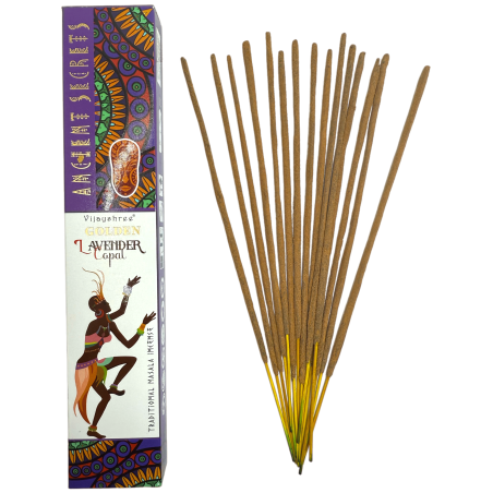Incienso Copal Dorado y Lavanda Golden Ancient Secrets Vijayshree - Cajetilla de 15gr.
