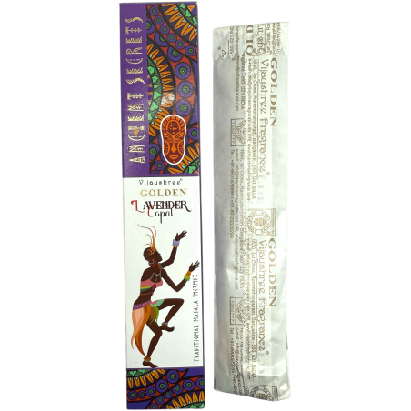 Incienso Copal Dorado y Lavanda Golden Ancient Secrets Vijayshree - Cajetilla de 15gr.