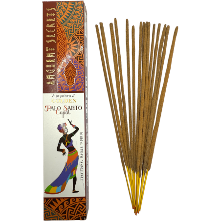 Incienso Copal Dorado y Palo Santo Golden Ancient Secrets Vijayshree - Cajetilla de 15gr.