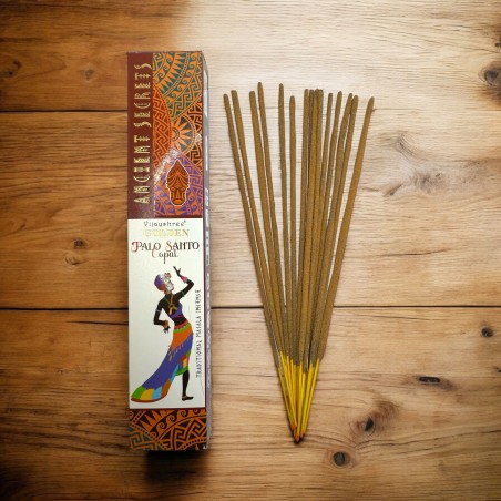 Incienso Copal Dorado y Palo Santo Golden Ancient Secrets Vijayshree - Cajetilla de 15gr.