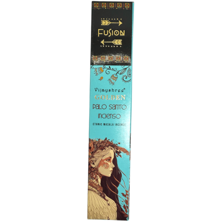 Incienso Palo Santo y Frankincense Golden Fusión Vijayshree - Cajetilla de 15gr.