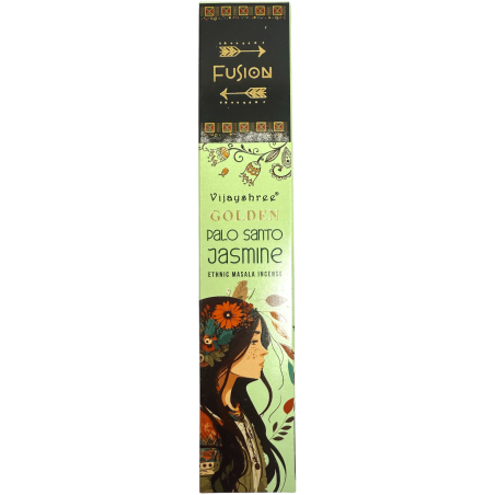 Palo Santo and Jasmine Incense Golden Fusion Vijayshree - 15gr pack.