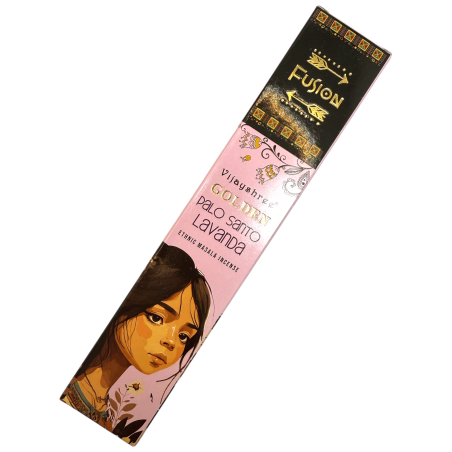Incienso Palo Santo y Lavanda Golden Fusión Vijayshree - Cajetilla de 15gr.