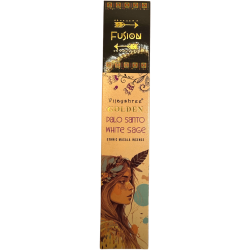 Incienso Palo Santo y Salvia Blanca Golden Fusión Vijayshree - Cajetilla de 15gr.