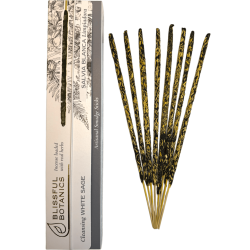 Ekologisk Vit Salvia Rökelse Blissful Botanics TULASI Natural Artisan - Cleansing Sage - 8 ekologiska rökelsepinnar