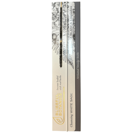 Incienso Orgánico Salvia Blanca Blissful Botanics TULASI Artesano Natural - Salvia Limpiadora - 8 barritas incienso orgánicas
