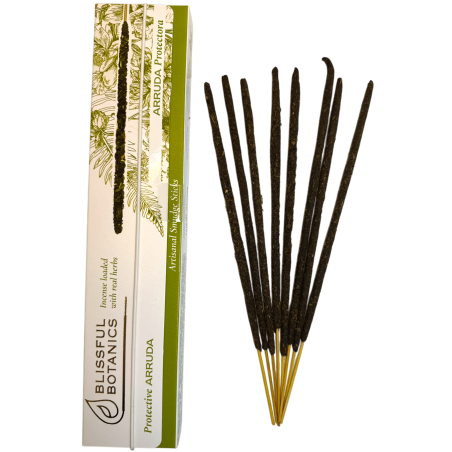 Organic Incense Rue Blissful Botanics TULASI Natural Artisan - Rue Protection - 8 organic incense bars