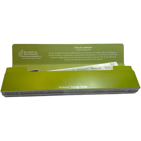 Organic Incense Rue Blissful Botanics TULASI Natural Artisan - Rue Protection - 8 organic incense bars