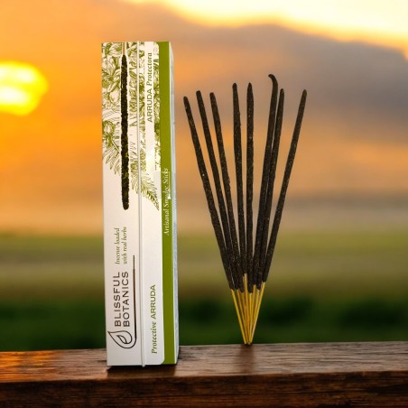 Encens Bio Rue Blissful Botanics TULASI Artisan Naturel - Rue Protection - 8 barres d’encens bio
