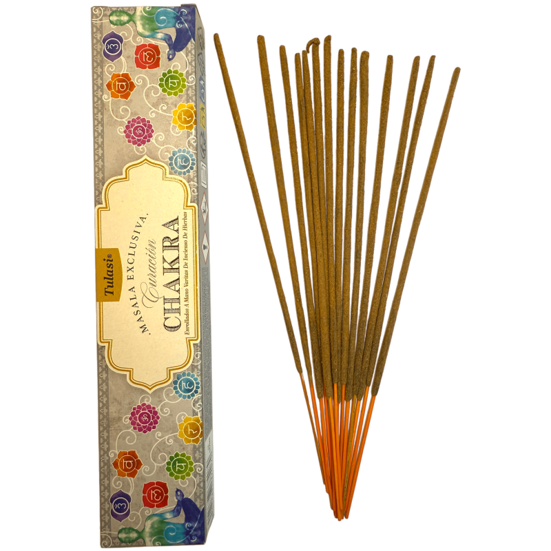 Incenso de Cura Chakra Exclusive Malasa TULASI - 1 pacote de 15gr.-Incenso Exclusivo Malasa Tulasi-HOSTENATURA