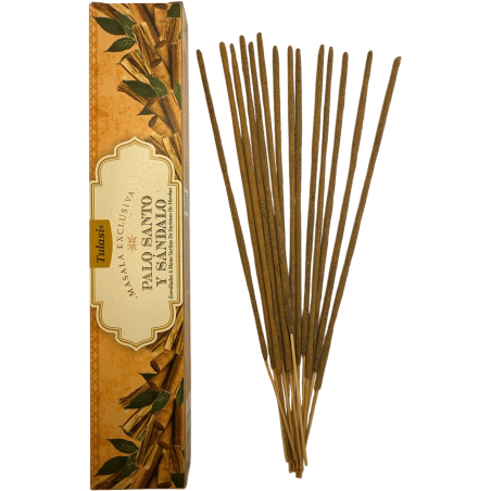 Encens Palo Santo et Bois de Santal Exclusif Malasa TULASI - 1 paquet de 15gr.