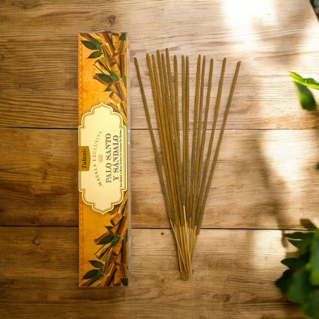 Encens Palo Santo et Bois de Santal Exclusif Malasa TULASI - 1 paquet de 15gr.