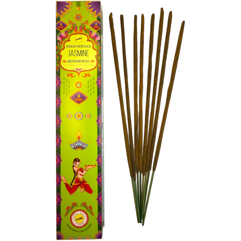 Jasmin Räucherstäbchen SREE VANI Golden India - 1 Packung à 15gr.-RÄUCHERSTÄBCHEN GOLDEN INDIA SREE VANI-HOSTENATURA