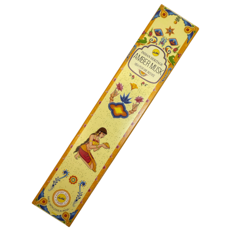 Amber Incense Musk SREE VANI Golden India - 1 pack of 15gr.