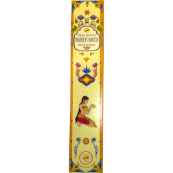Amber Incense Musk SREE VANI Golden India - 1 pack of 15gr.