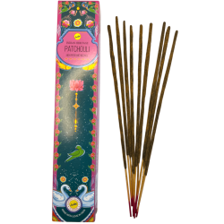 パチョリインセンス SREE VANI ゴールデンインド-15grの1パック。