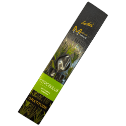 Citronella Tămâie Manifest SREE VANI - Tămâie naturală lucrată manual - 4 batoane groase Calitate suplimentară