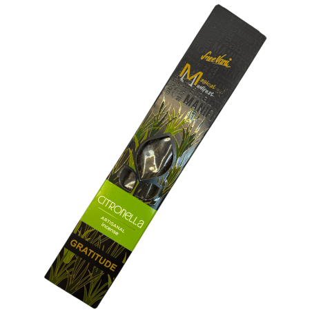 Incienso Citronela Gratitud Manifest SREE VANI - Incienso Natural Orgánico Artesanal - 4 barritas gruesas calidad Extra