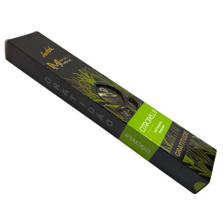 Incienso Citronela Gratitud Manifest SREE VANI - Incienso Natural Orgánico Artesanal - 4 barritas gruesas calidad Extra