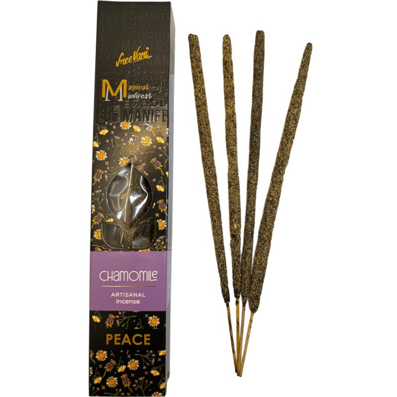 Chamomile Incense Paz Manifest SREE VANI - Handmade Natural Incense - 4 thick bars Extra quality-INCENSE MANIFEST SREE VANI-HOSTENATURA