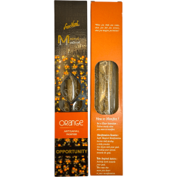 Incienso Naranja Oportunidad Manifest SREE VANI - Incienso Natural Orgánico Artesanal - 4 barritas gruesas calidad Extra