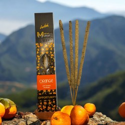 Incienso Naranja Oportunidad Manifest SREE VANI - Incienso Natural Orgánico Artesanal - 4 barritas gruesas calidad Extra