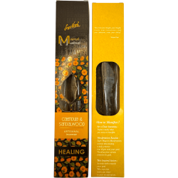 Tămâie vindecătoare cu gălbenele și lemn de santal Manifest SREE VANI - Tămâie artizanală organică naturală - 4 batoane groase d