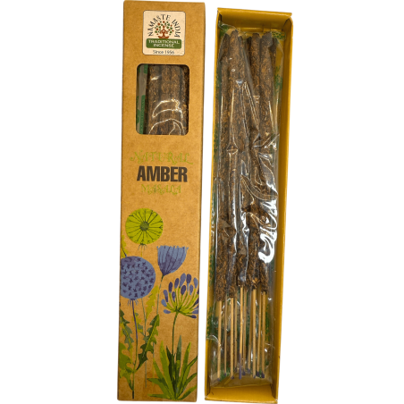 Natuurlijke Wierook Amber Namaste India Natuurlijke Masala - 1 pakje biologische wierook 30gr.