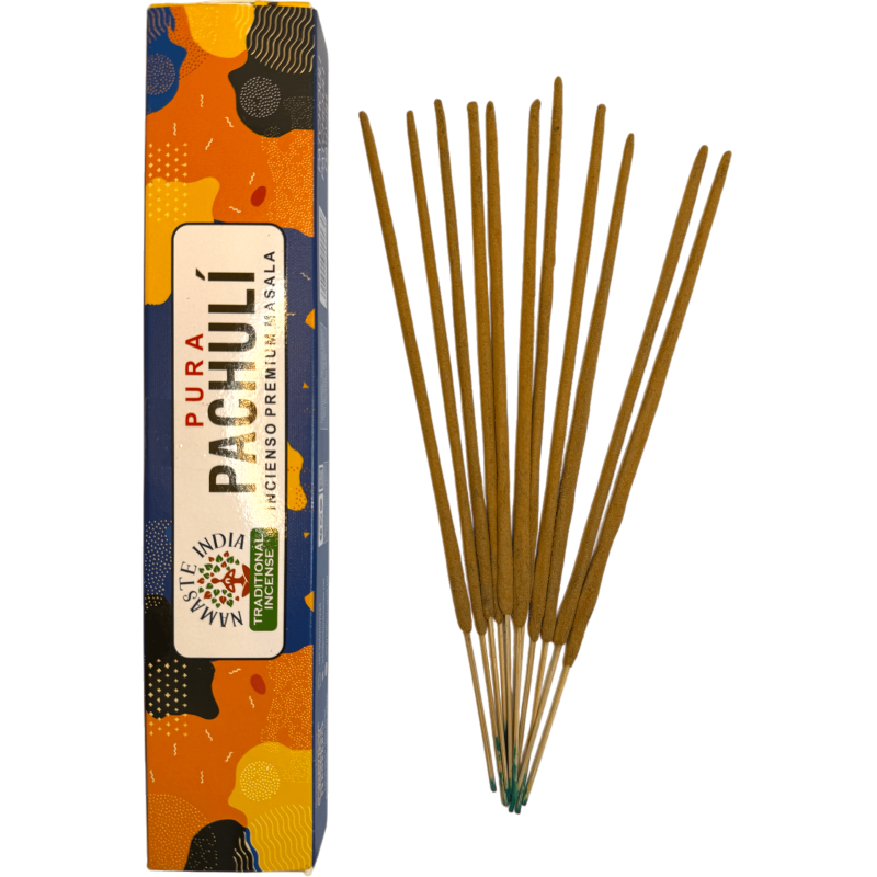 Incenso Puro Patchouli Namaste India Premium Masala - pacote de 15gr.-INCENSO NATURAL NAMASTE ÍNDIA-HOSTENATURA