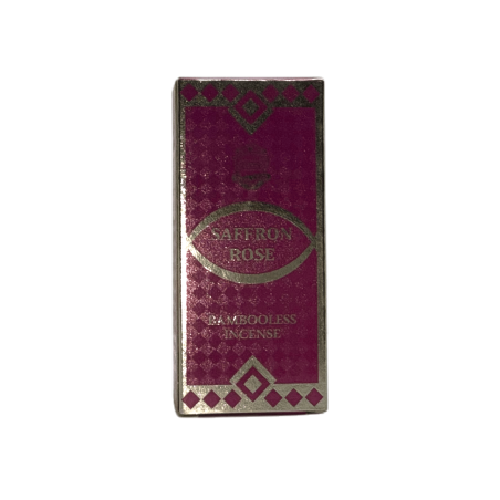 Incienso Dhoop Azafrán Rosas ANAND Bambooless Incense Saffron Rose - 1 cajetilla de 15 barritas