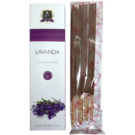 Lavendel Räucherstäbchen Alaukik 30gr. - Masala Räucherstäbchen