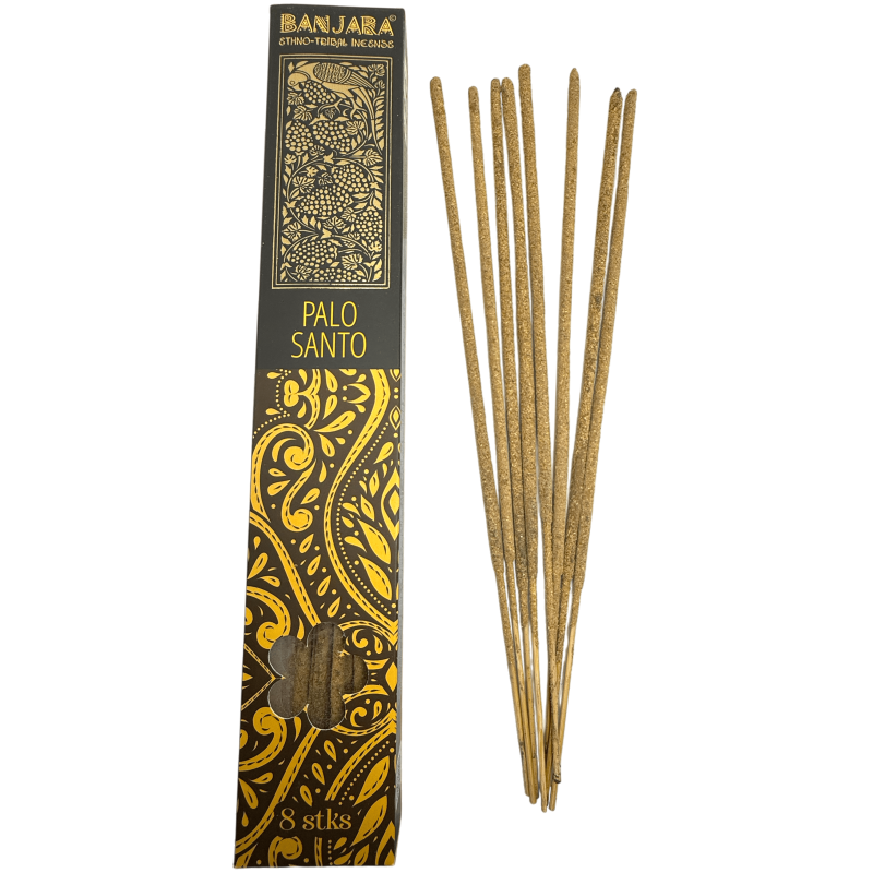 Palo Santo rökelse BANJARA extra lång etnisk stam - 8 naturliga masala rökelsepinnar-Banjara Rökelse Extra Lång Etnisk Stam-HOSTENATURA