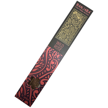 Encens Wild Rose BANJARA Extra Long Ethnique Tribal - 8 bâtonnets d’encens masala naturels