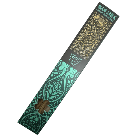Kadzidło z białej szałwii BANJARA Extra Long Ethnic Tribal - 8 naturalnych kadzidełek masala