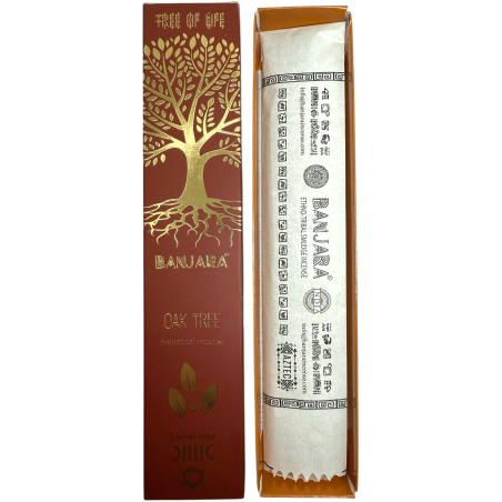 Eiche Baum Weihrauch Eiche BANJARA Baum des Lebens Botanical - 15gr. Schachtel Masala Räucherstäbchen