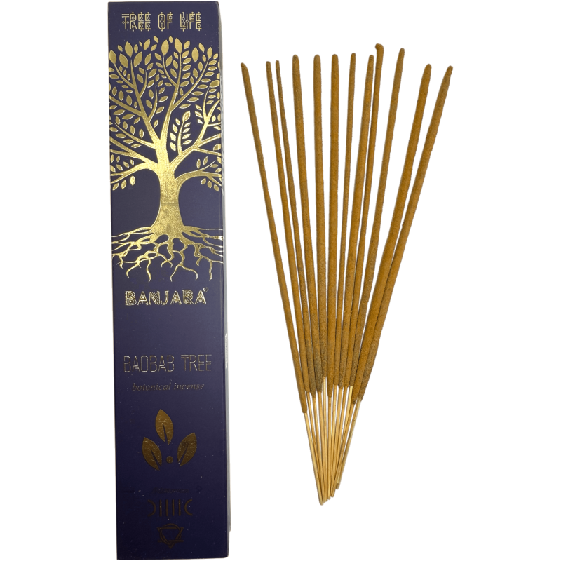 Incenso de Árvore de Baobá BANJARA Árvore da Vida Botânica - Caixa de 15gr. de Incenso Masala-Incenso Banjara Árvore da Vida Botânica-HOSTENATURA