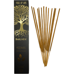 Incenso de Árvore Yggdrasil BANJARA Árvore da Vida Botânica - Caixa de 15gr. de Incenso Masala