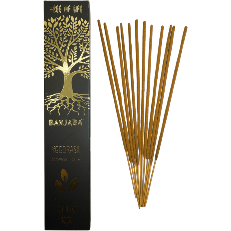 Incenso de Árvore Yggdrasil BANJARA Árvore da Vida Botânica - Caixa de 15gr. de Incenso Masala-Incenso Banjara Árvore da Vida Botânica-HOSTENATURA