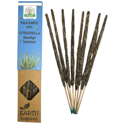 Incienso Natural de Palo Santo y Citronela NAMASTE INDIA Earth Inspired - Cajita de 25gr de Incienso Orgánico