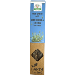 Incienso Natural de Palo Santo y Citronela NAMASTE INDIA Earth Inspired - Cajita de 25gr de Incienso Orgánico
