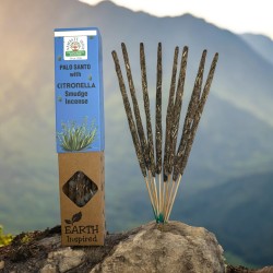 Incienso Natural de Palo Santo y Citronela NAMASTE INDIA Earth Inspired - Cajita de 25gr de Incienso Orgánico
