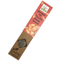 Incenso Natural de Palo Santo e Yagra NAMASTE INDIA Inspirado na Terra - Caixa de 25gr de Incenso Orgânico