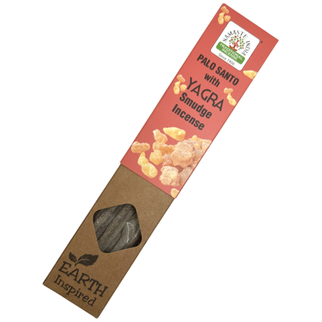 Natural Incense of Palo Santo and Yagra NAMASTE INDIA Earth Inspired - 25gr Box of Organic Incense