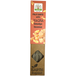 Incienso Natural de Palo Santo y Yagra NAMASTE INDIA Earth Inspired - Cajita de 25gr de Incienso Orgánico